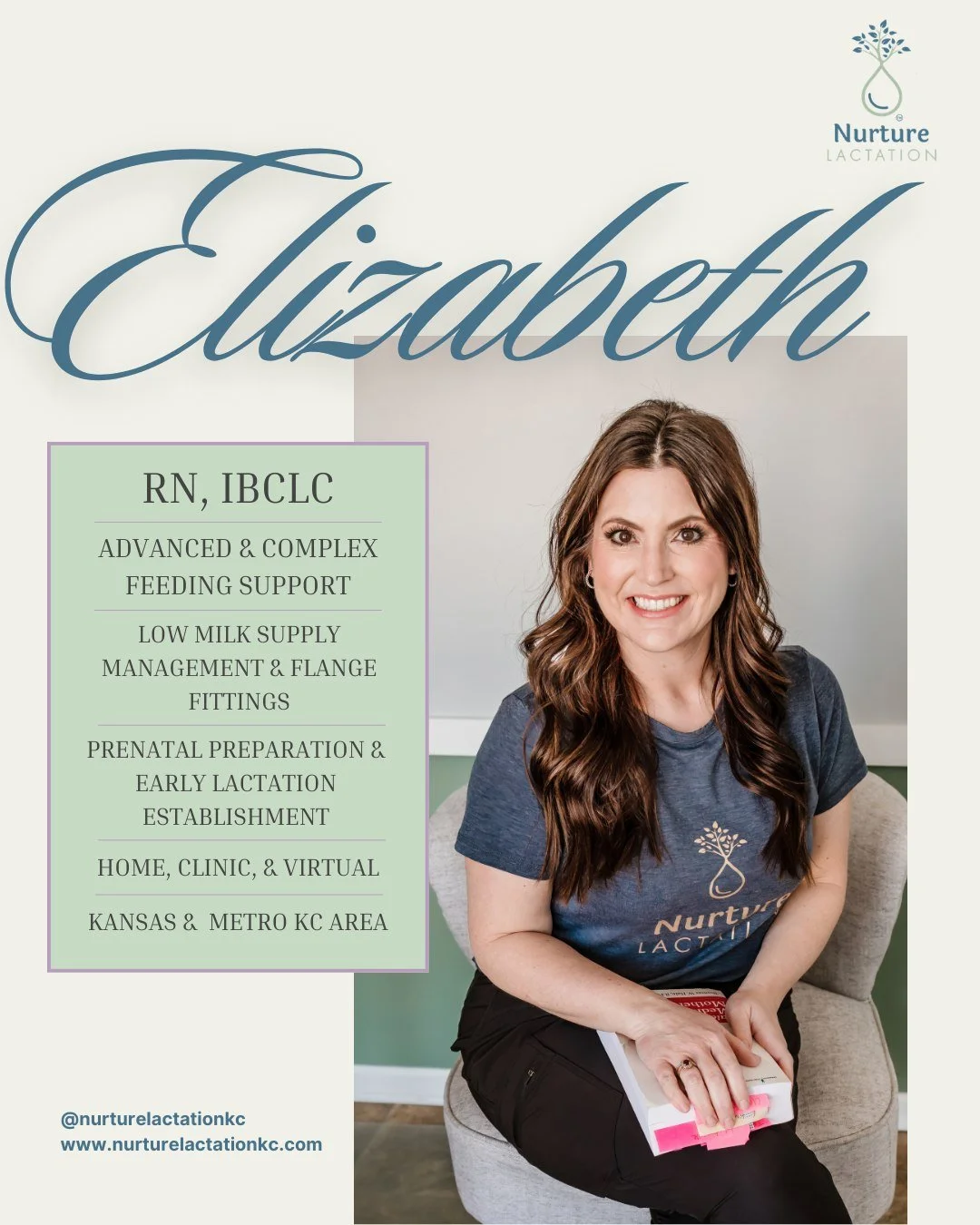 ✨ MEET THE TEAM ✨

As we continue introducing the women behind Nurture Lactation during this season of growth and new branding, today we&rsquo;re excited to highlight another incredible member of our team 💚

Meet Elizabeth.

Elizabeth is an RN and I
