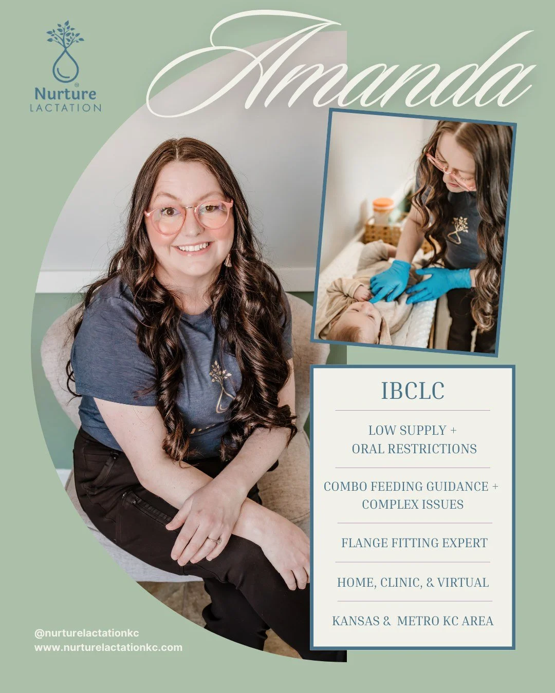 ✨ MEET THE TEAM ✨

As we continue introducing the women behind Nurture Lactation during this season of growth and new branding, today we&rsquo;re excited to highlight another incredible member of our team 💚

Meet Amanda.

Amanda is an IBCLC whose wa