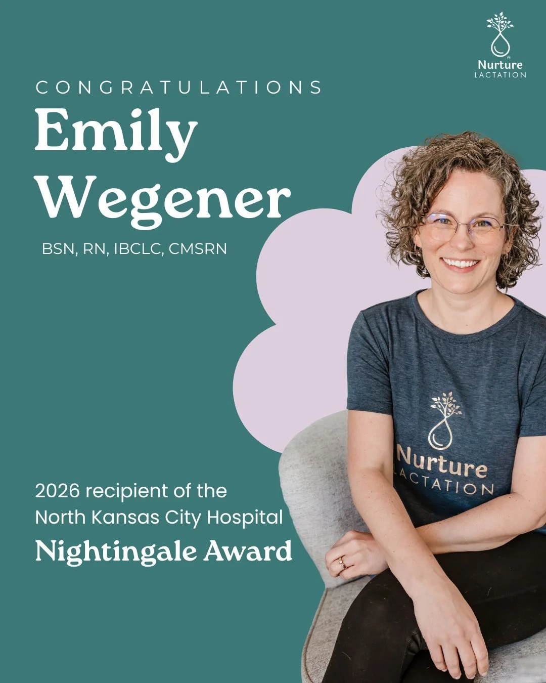 We are beyond proud to celebrate our very own Emily Wegener, BSN, RN, IBCLC, CMSRN! 🎉

Emily was selected as the recipient of the prestigious Nightingale Award at North Kansas City Hospital &mdash; an incredible honor awarded to just ONE nurse each 