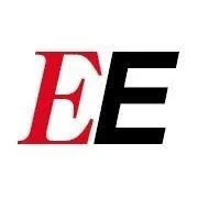 Logo with a red letter 'E' and a black letter 'E' side by side.