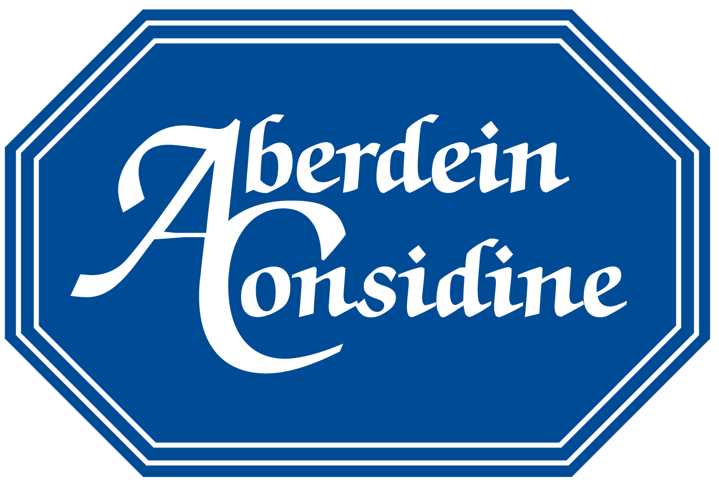 A blue and white logo with the text 'Aberdeen Consider' in stylized font.