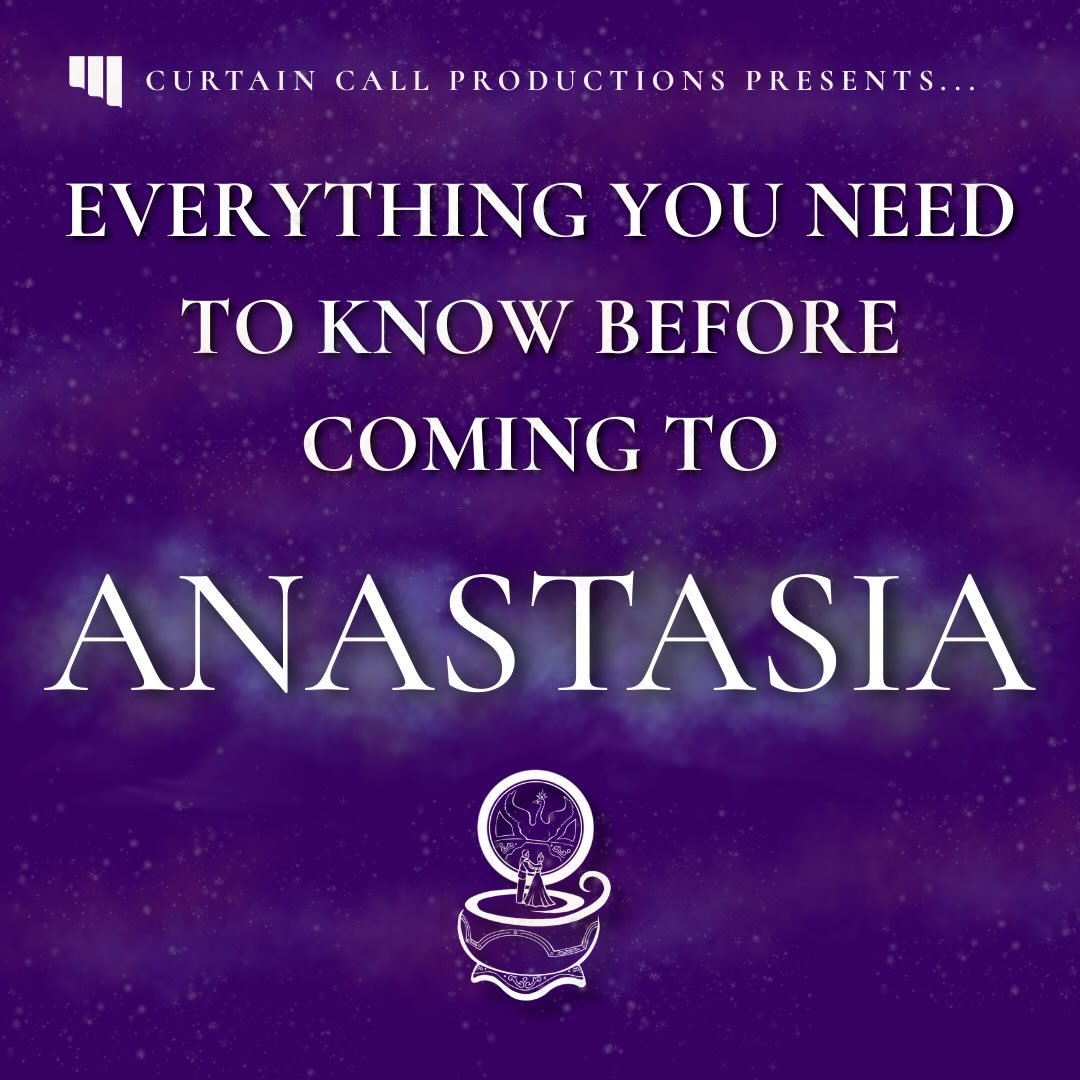 We&rsquo;re counting down the days until opening night! Here&rsquo;s everything you need to know about your journey to the past with Curtain Call Productions this weekend! 💜

If any other questions or concerns remain, please reach out to us via DM o