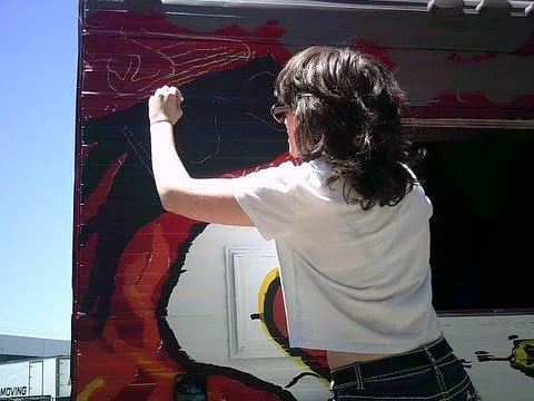 Demo Derby RV painting 

&mdash;

High key didn&rsquo;t help, but took photos.

#painting #illustration #demoderby