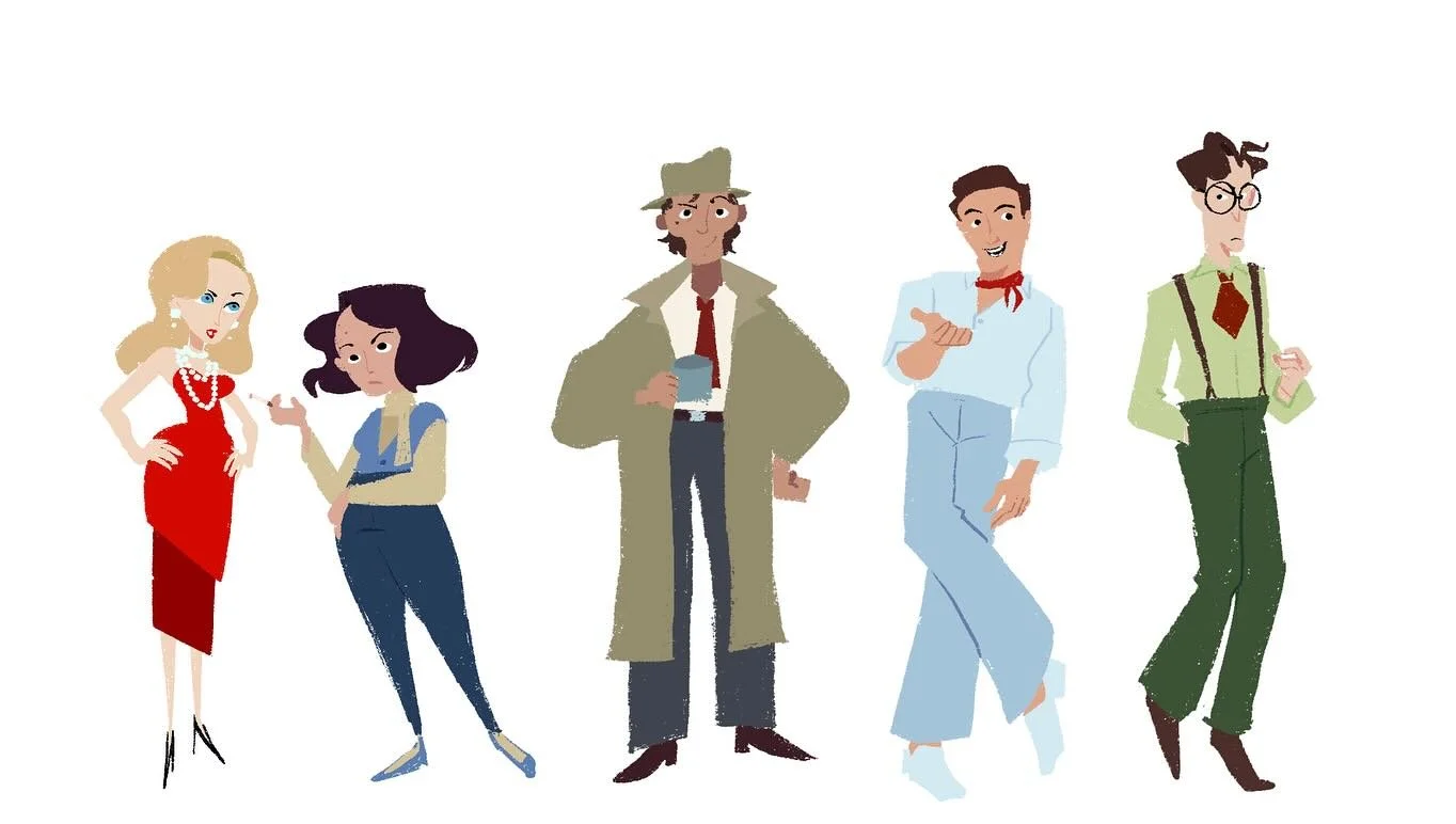 Original concept for thesis, involving murder at a hotel. I love murder mysteries and i definitely wanna come back to these characters. I developed them so hard 😭😭😭

#murdermystery #fun #art #artists #illustration #vizdev