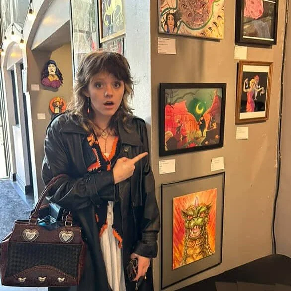 Not your usual art post, but I had the privilege of having my art accepted at @thefridacinema Monster Mash Lobby Art Show. 

This theater is dear to my heart and I highly encourage supporting the Frida, other artists, and the films shown there. 

Thi