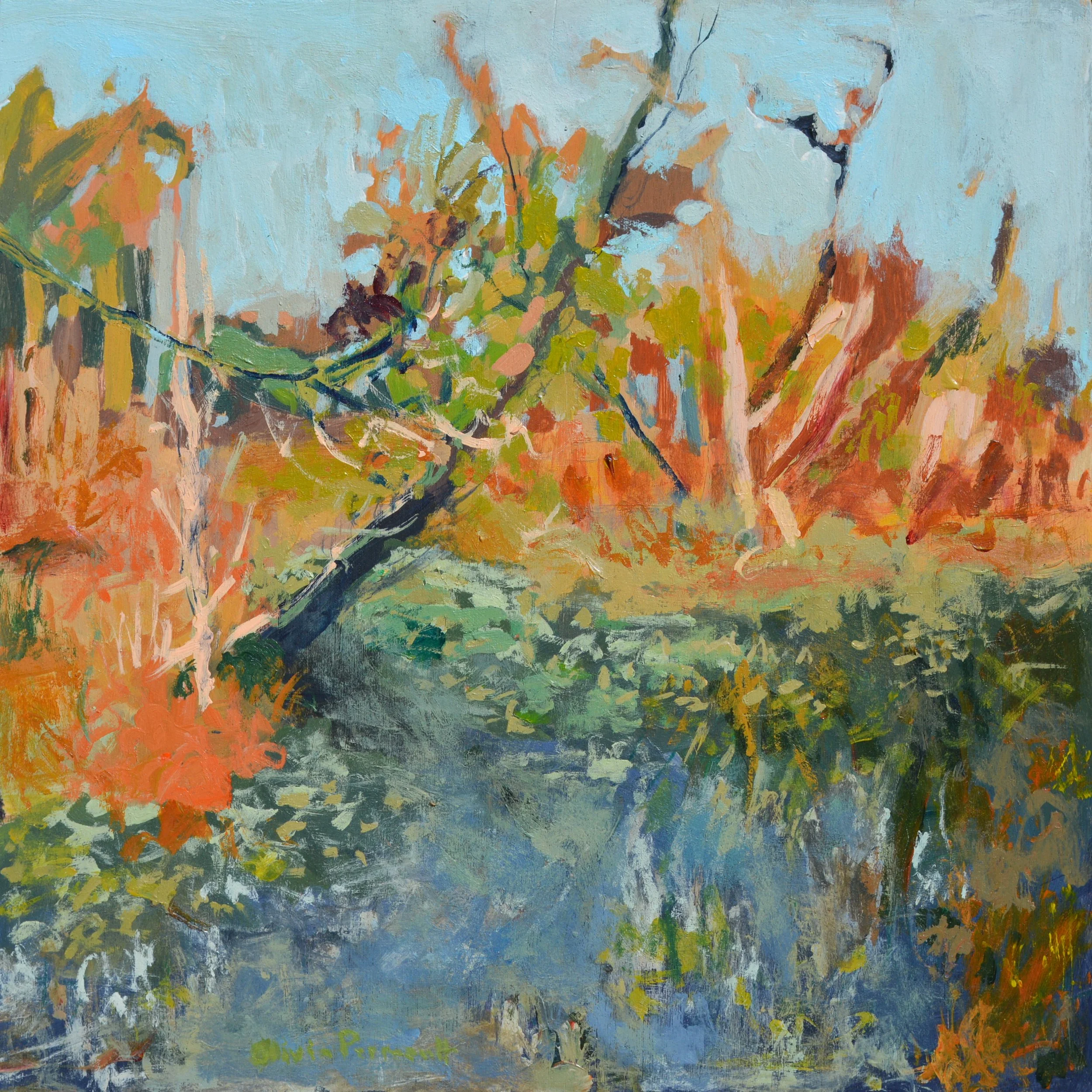 OliviaPerreault_Water Lily Pond_10%22x10%22_$200.JPG