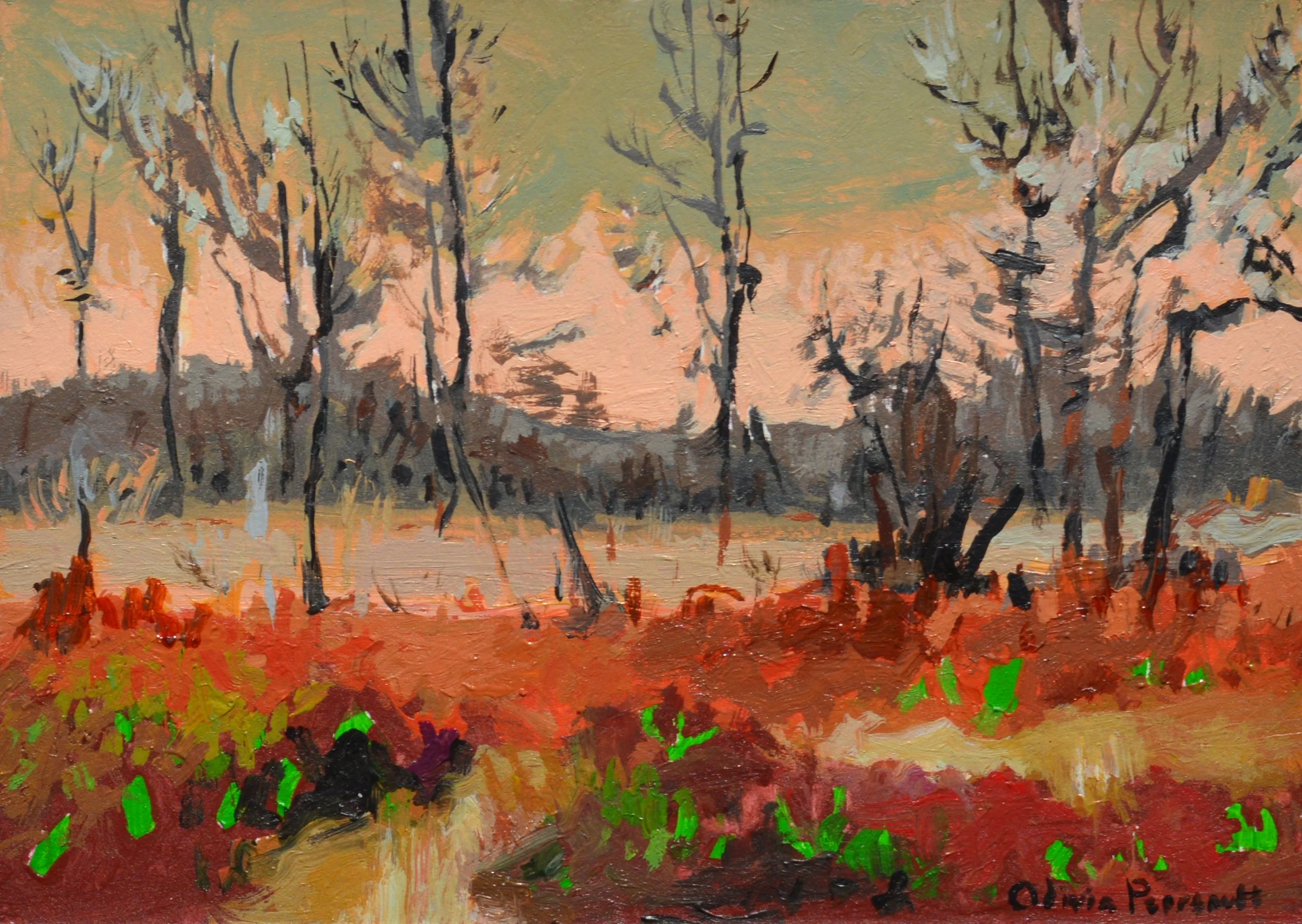 Olivia Perreault_Conestee at Dusk in Autumn_5%22x7%22_$95.JPG
