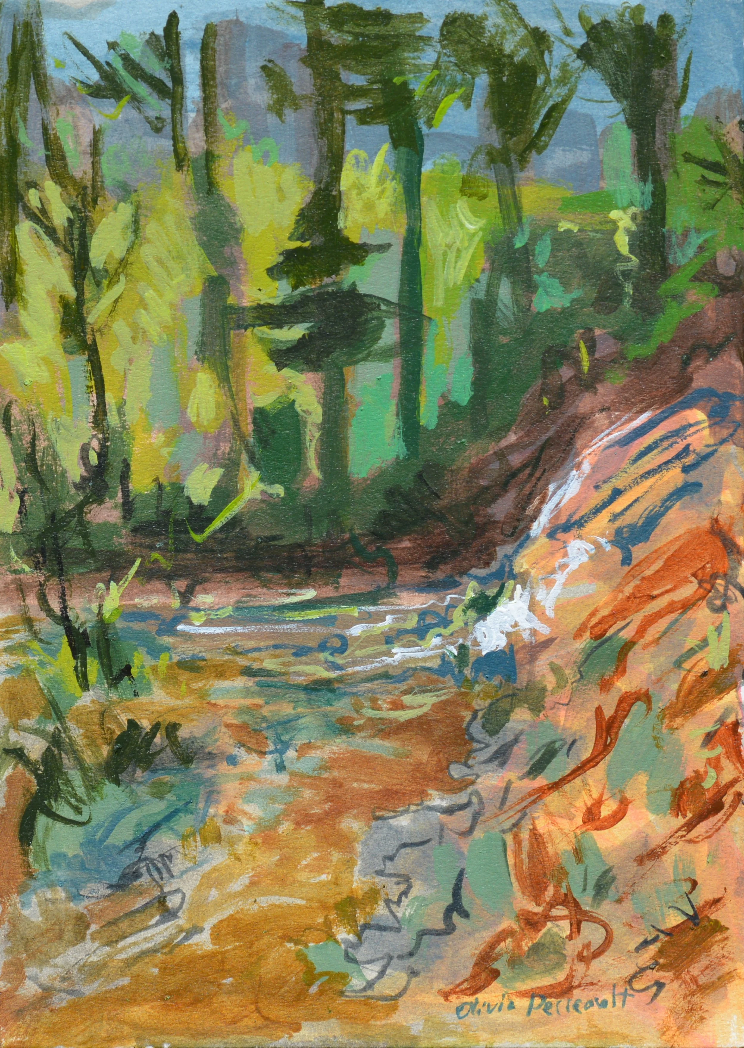 Plein Air Study Pelham Mill Park 1_Mixed Media Board_7%22x5%22_$140_2025.JPG