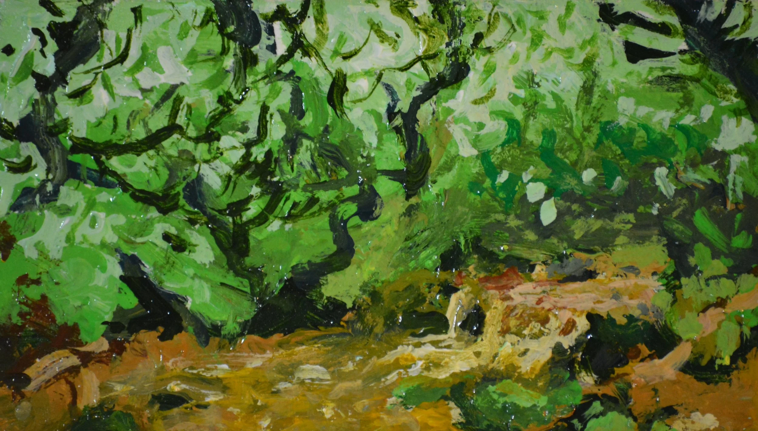 Olivia Perreault_An Edmond Trail Stream_board_3.5%22x2%22_$50.JPG