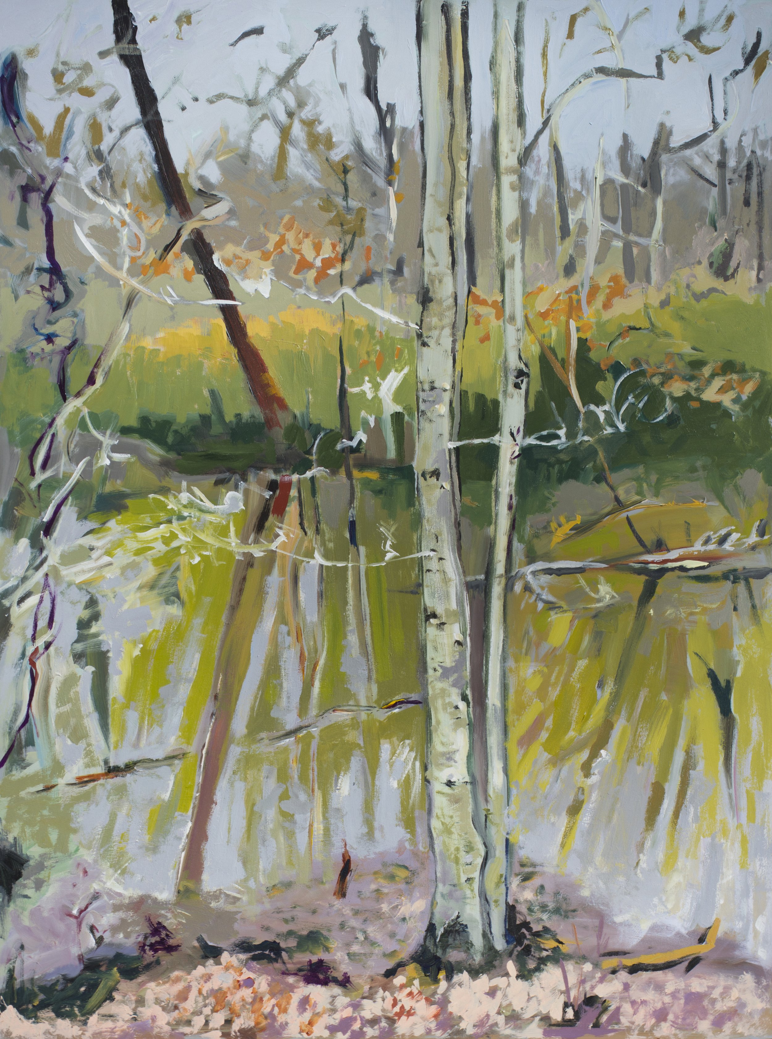 SOLD Charlotte_Olivia Perreault_A Birch Tree_18%22x24%22_Framed_$650.jpg