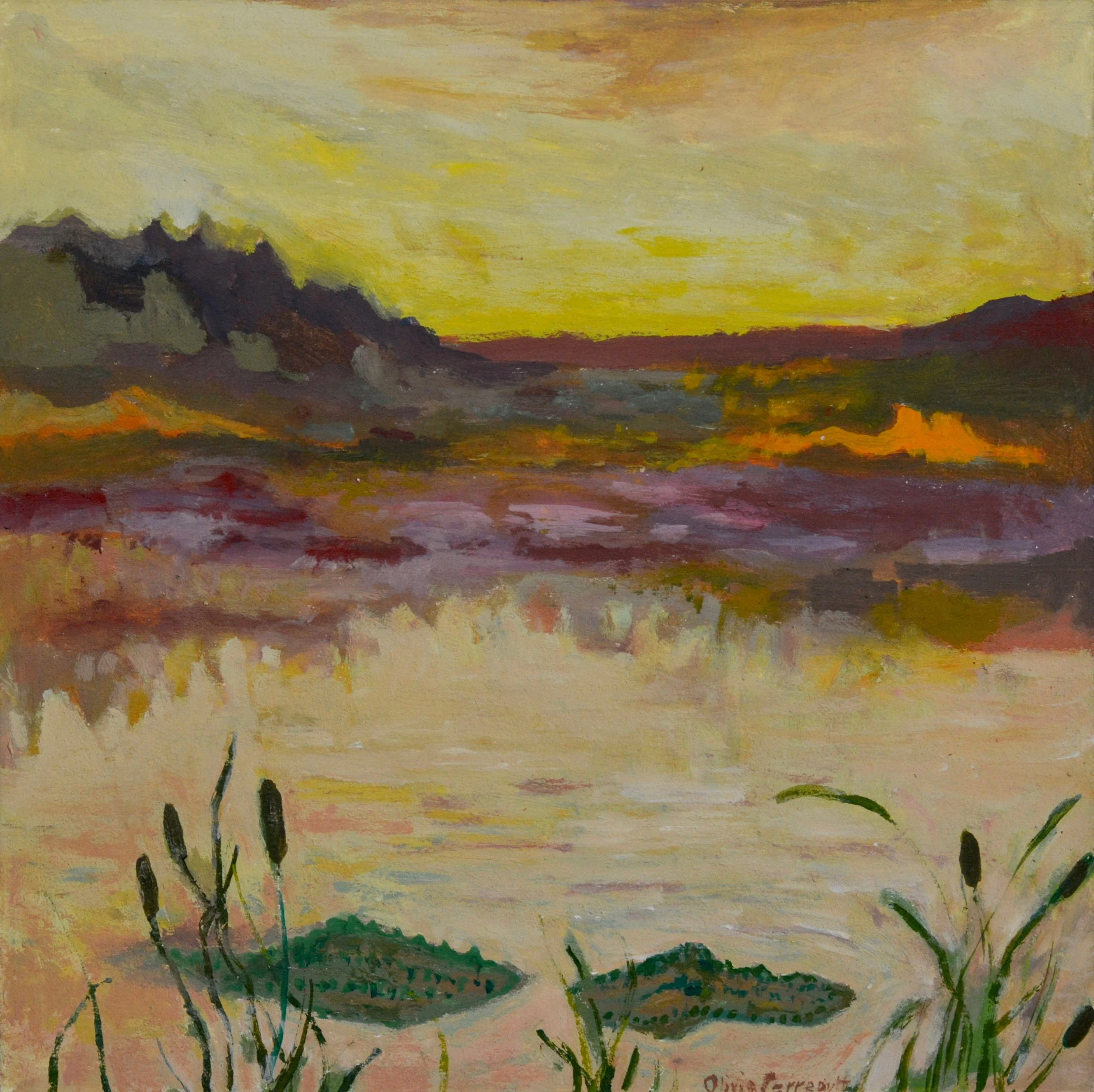 Aligator Sighting at Huntington Beach 8x8 $135.jpg