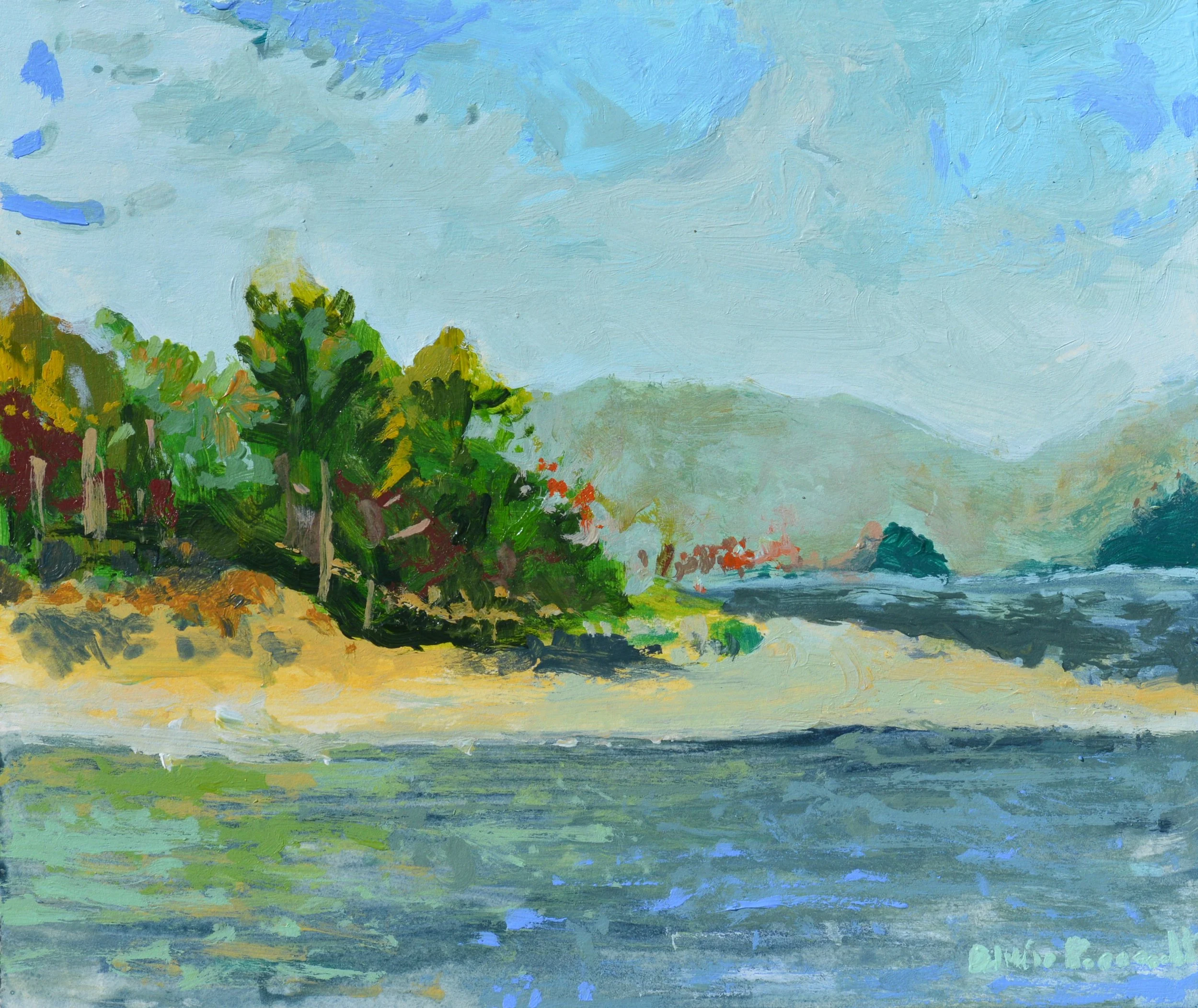 The Shores of Lake Keowee_Illustration Board_5%22 x 6%22_$130_Sold_2023.JPG