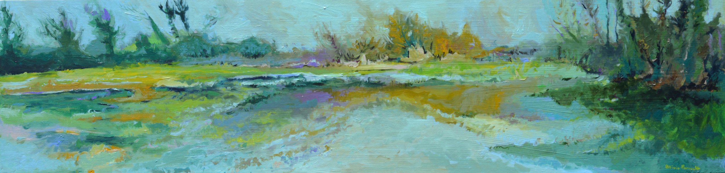 Olivia Perreault Swampy Panorama 12%22 x 48%22 $795.JPG