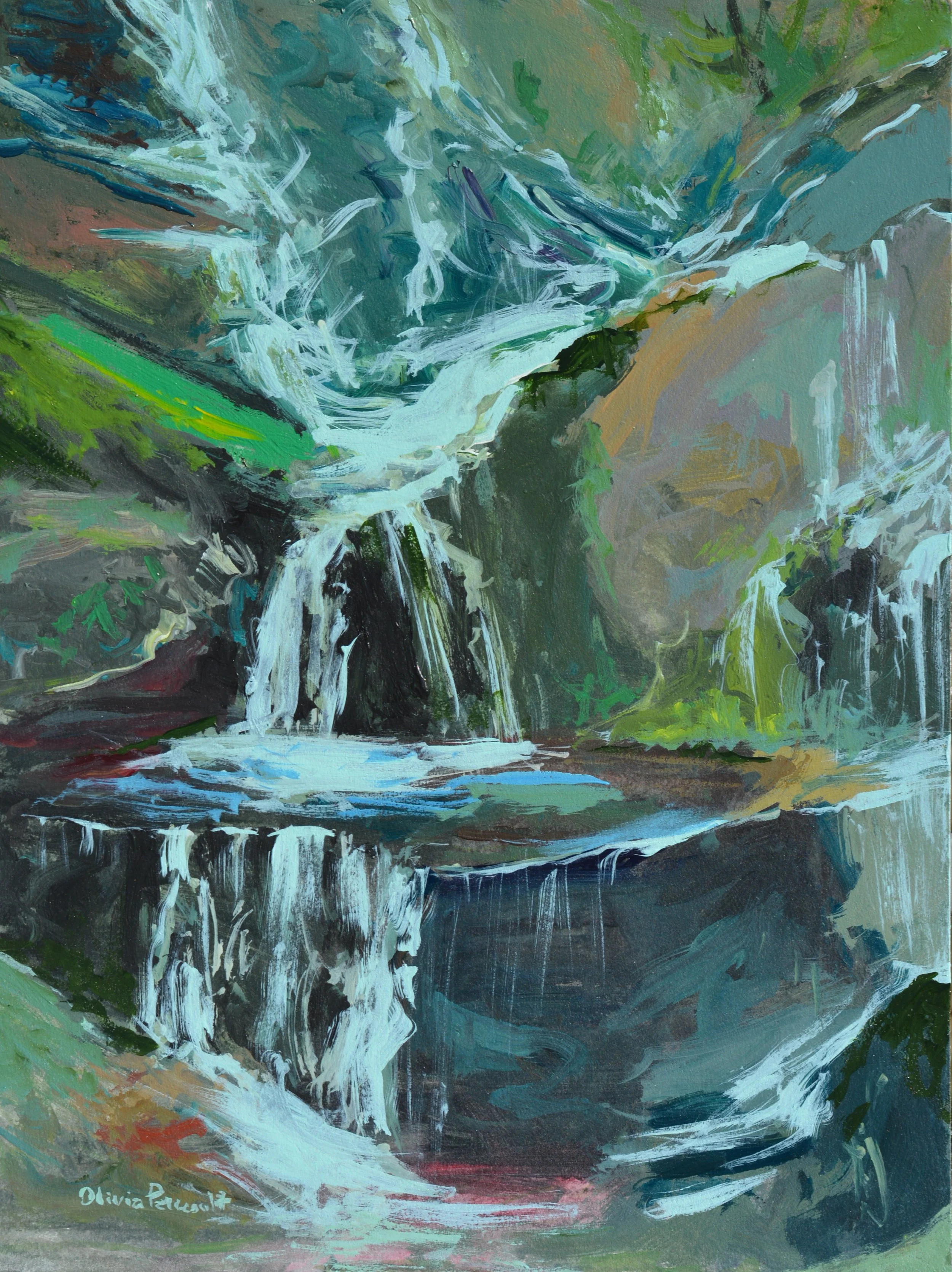Silvervale Falls Plein Air 12_ x 9_ on paper board $275  .JPG