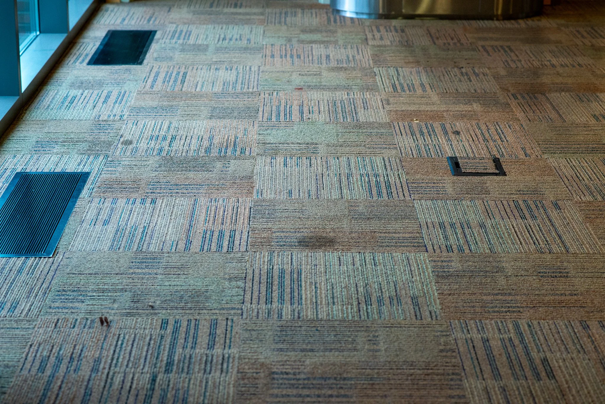 Dirty carpet before cleaning