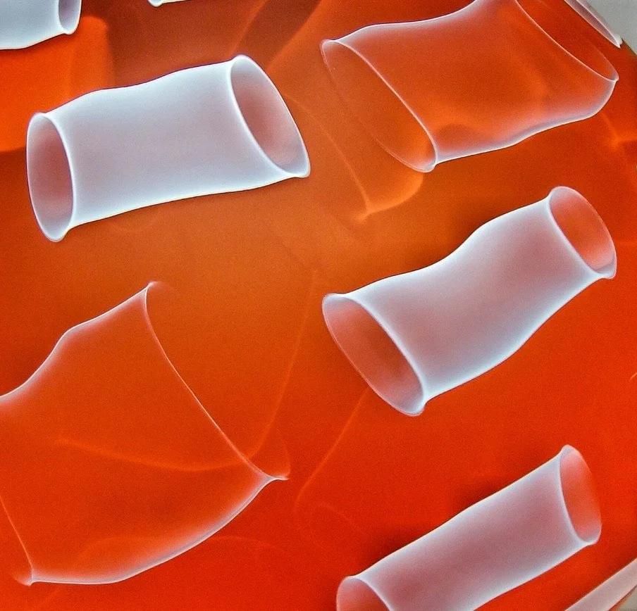 Detail of work by in glass by artist Nancy Callan