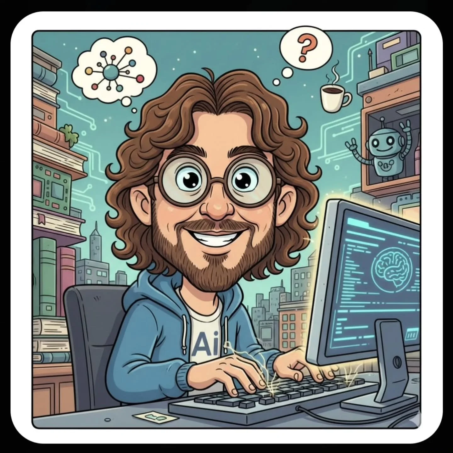 Guess what? AI is not always right 😆
I asked Gemini, Copilot and ChatGPT to make a caricature based on what it knows about me. I got a man, a medical pro, and then chat asked for a Pic. It is the most accurate, but I do have 3 feet lol.