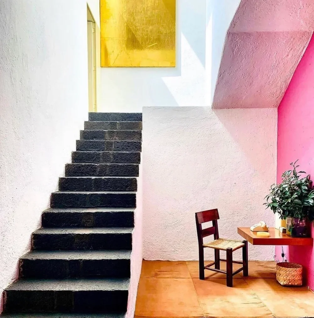 Staircase in a Luis Barragán house, Mexico City