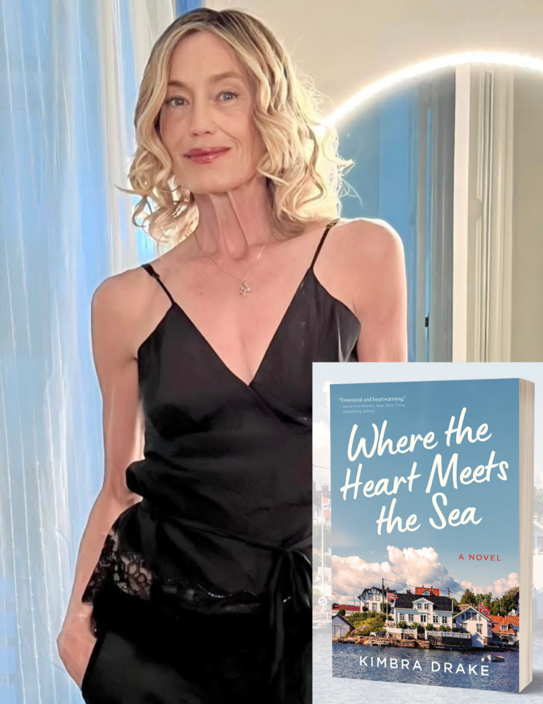 Elisabeth Collazos with an image of Where the Heart Meets the Sea