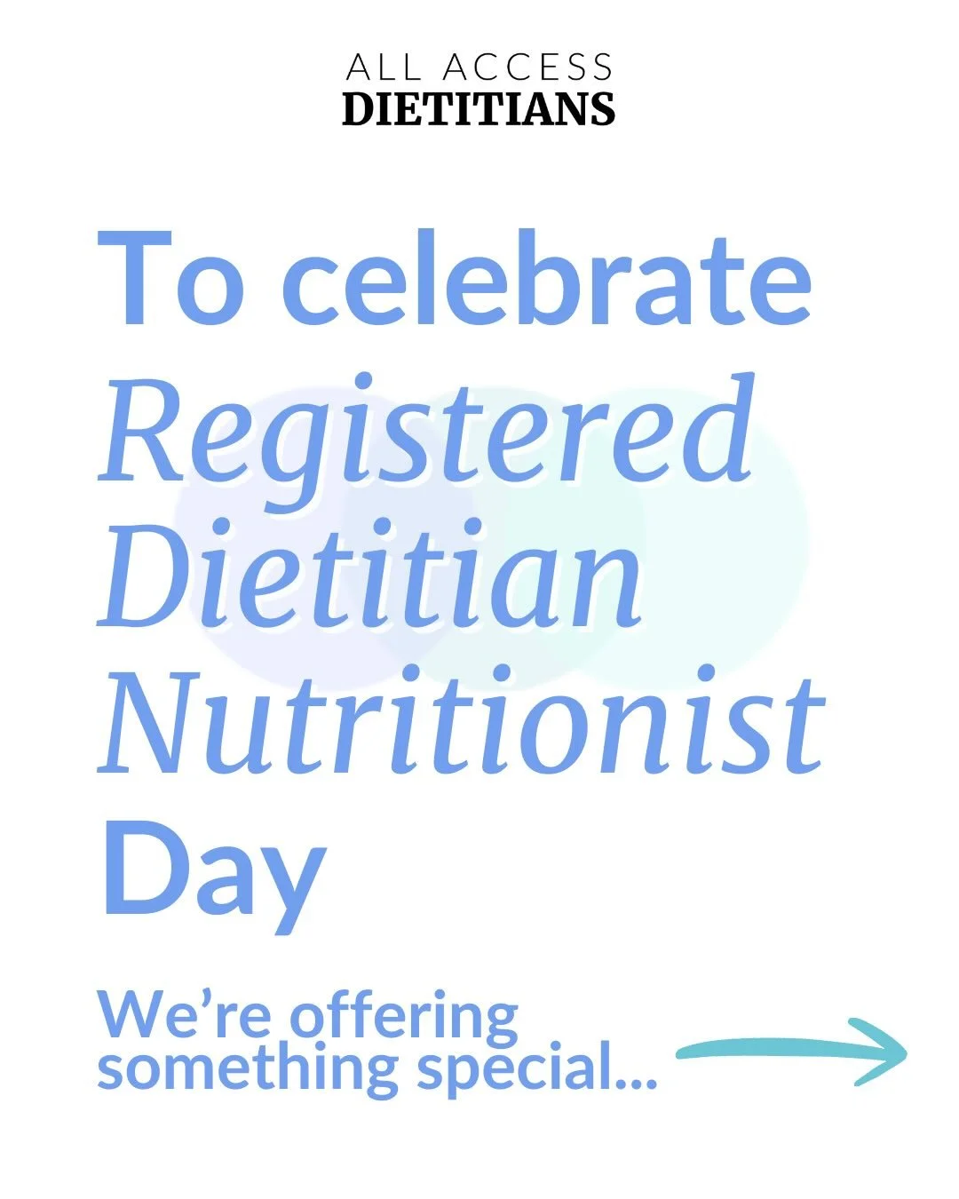 National Registered Dietitian Day is coming up 🎉 To celebrate, we&rsquo;re opening our calendars for FREE 20-minute virtual consultations with our Registered Dietitian Coaches during our Virtual Open House (March 9&ndash;13).

This is a relaxed, no-