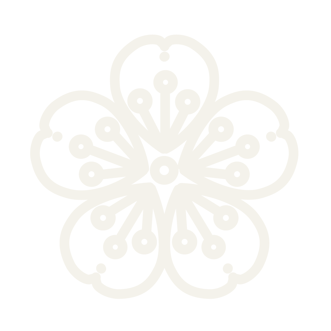 White floral geometric pattern on a black background.