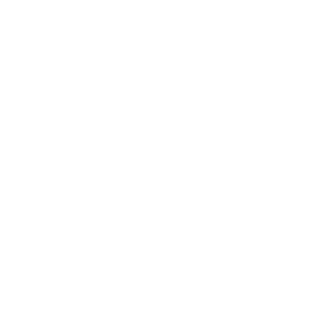 White line drawing of a botanic plant with five leaves on a black background.