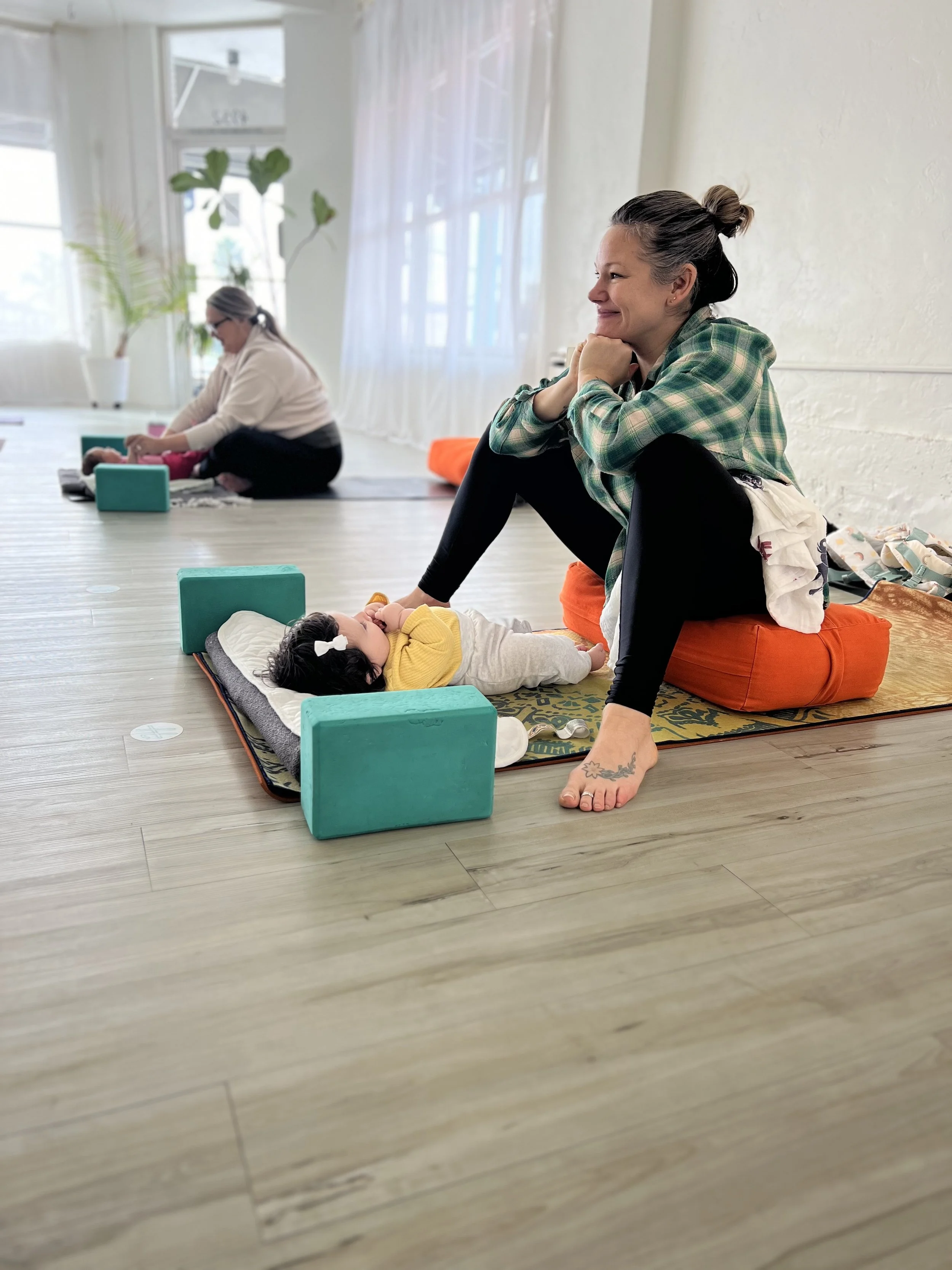 baby and mom connection at best studio san diego honey yoga
