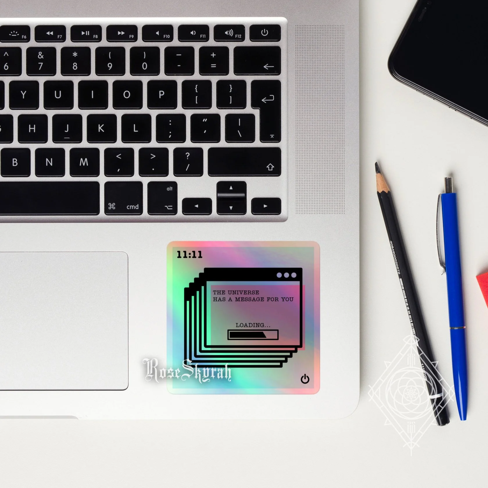 Universe's Message 11:11: | Holographic stickers ROSE SKYRAH LLC
