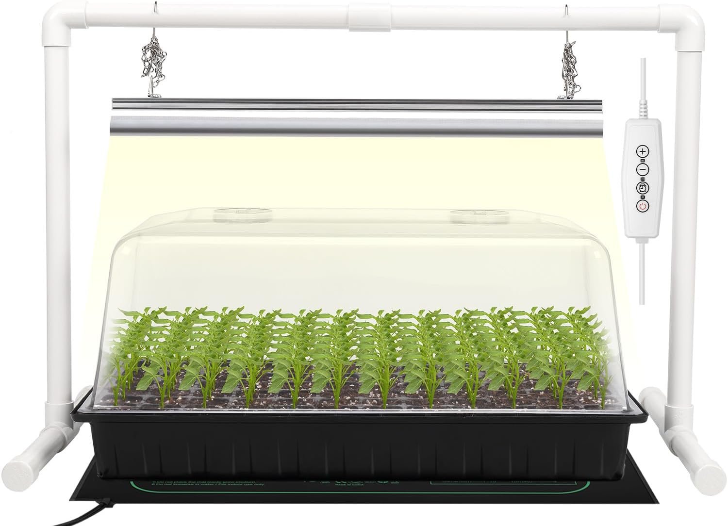 Seed Starter with Grow Light &amp; Heating Mat