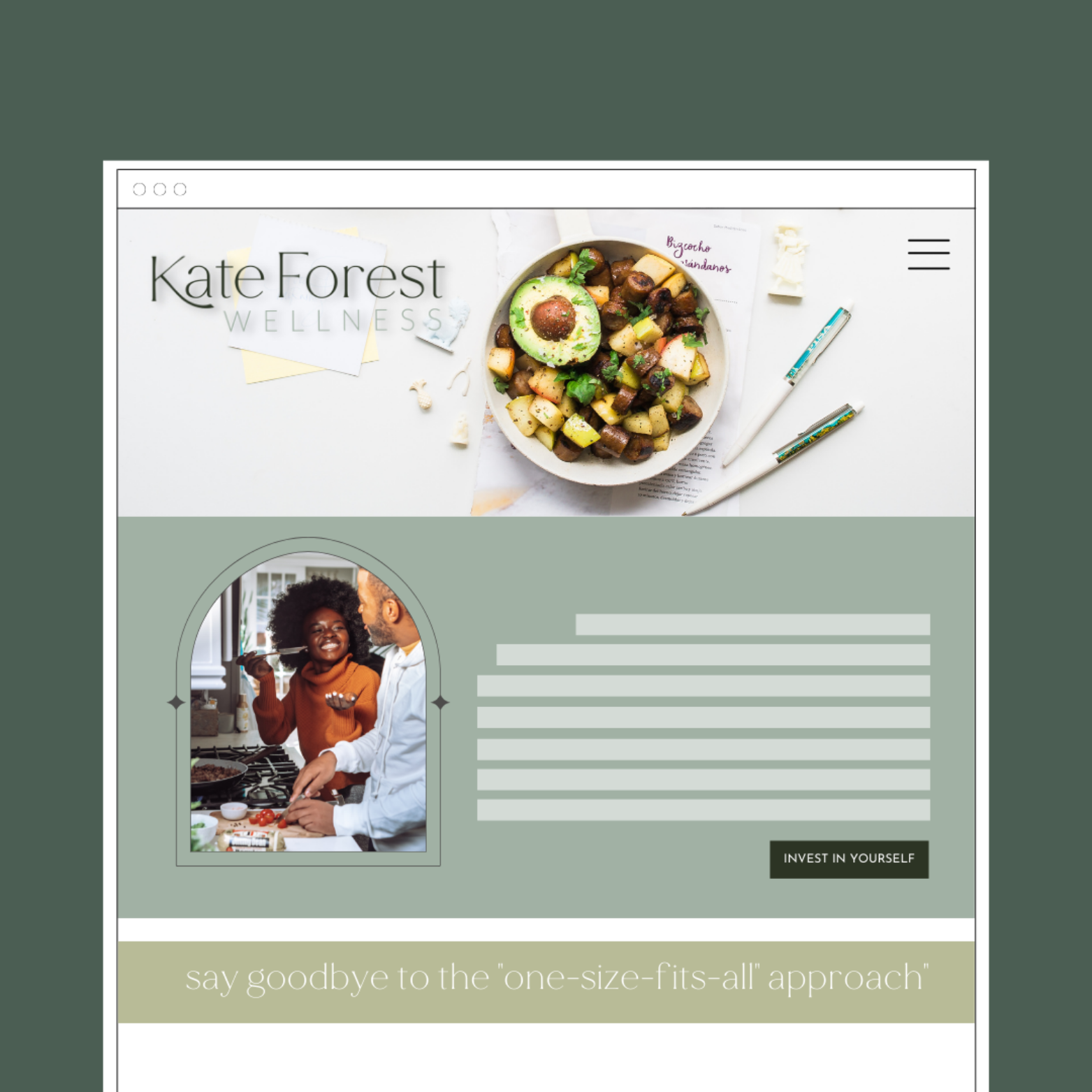 Conceptual Branding &amp; Website Design for Kate Forest Wellness