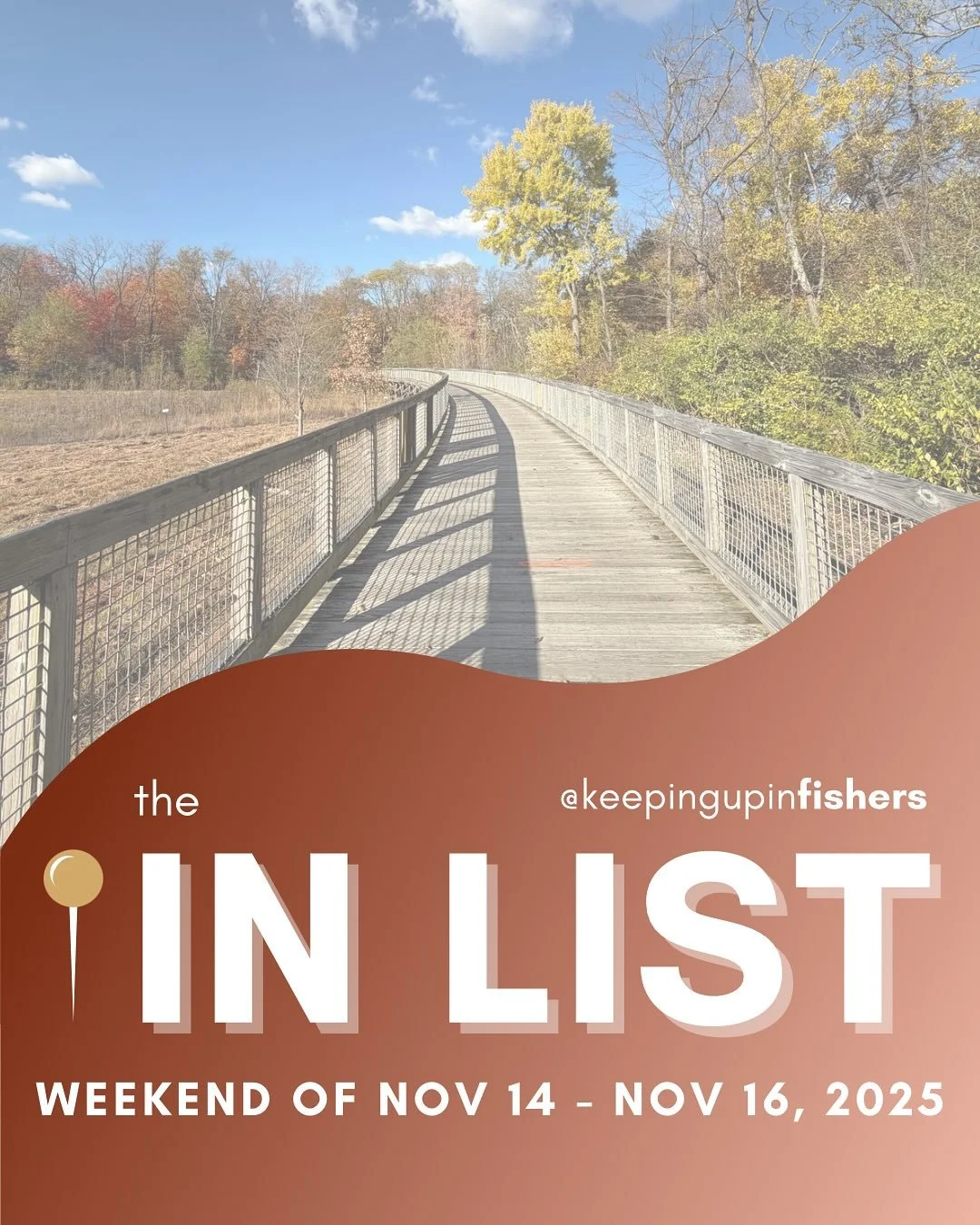 Need plans this weekend? I&rsquo;ve got you covered. 🙌🏼

The IN List is your one-stop scroll for the best things happening in and around Fishers, Geist, Lawrence, Fortville, McCordsville, Greenfield and New Pal.

📲 Swipe, screenshot, send it to th