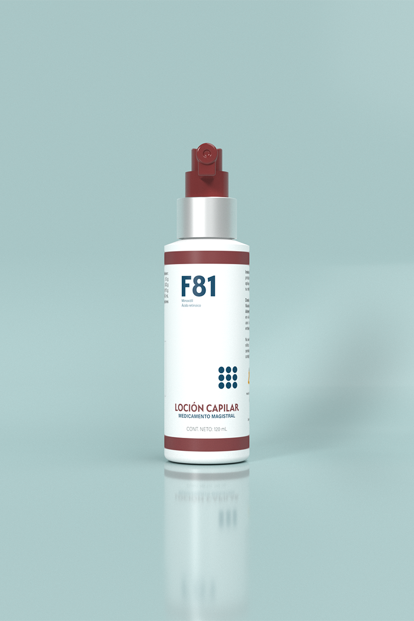 F81 – Loción magistral con Minoxidil 5% + Ácido Retinoico
