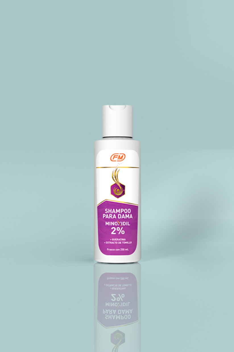 Shampoo Mujer con Minoxidil 2% + Queratina + Extracto de Tomillo