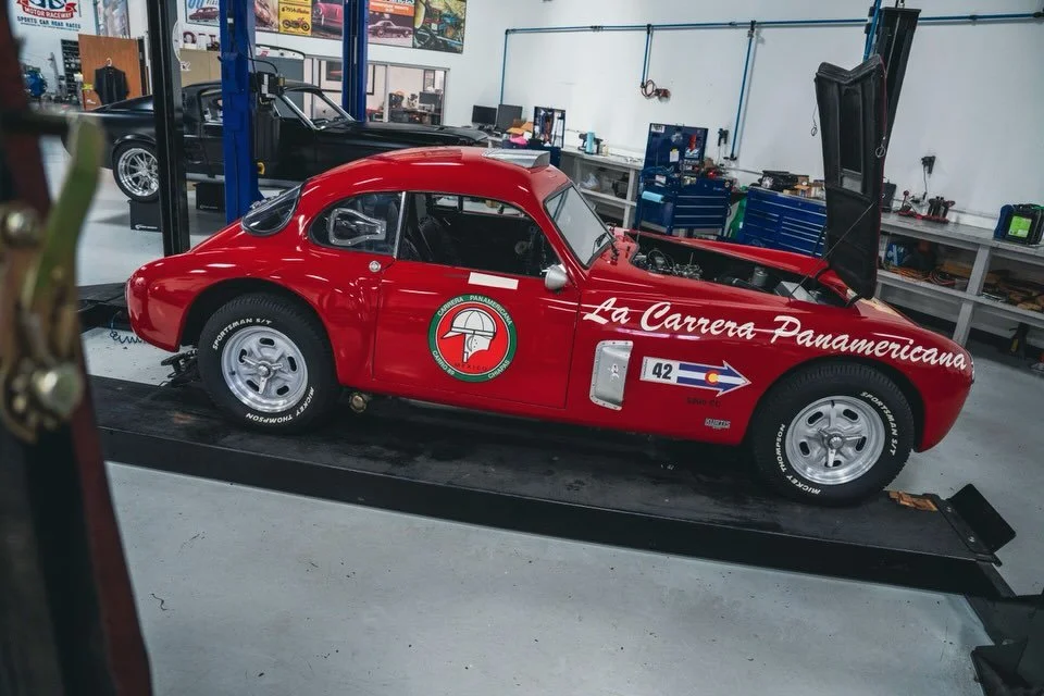This is the 1955 Kurtis 500 Swallow Coupe &mdash; one of just two known Allied-bodied Swallow coupes ever built. A hand-crafted blend of race-bred Kurtis engineering and early fiberglass design, originally powered by a Lincoln V8 and even rumored to 