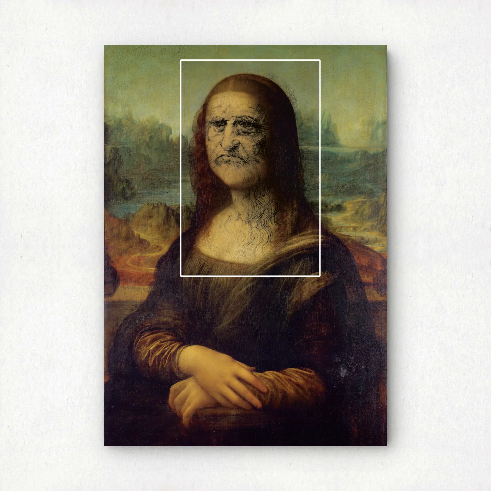 017: ""Mona Lisa with Leonardo da Vinci Self Portrait Overlay"
