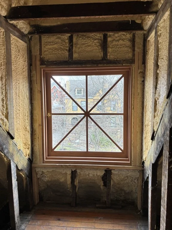 The new windows, from Allied Millwork on Penn Ave, were exceptionally high quality replicas of the originals.