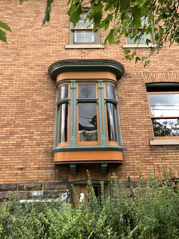 The entire bay unit was repainted again after sealants and glazing had a few weeks to cure.  Thanks are due for the opportunity to work on such an amazing home.