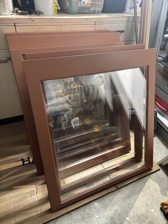 New Allied Millwork sashes are being finished for fitting and installation.