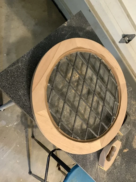 The crumbling cut glass panels was rebuilt by Williams Glass Studio in Castle Shannon, and a new sash was re-created by Allied Millwork on Penn Ave. 