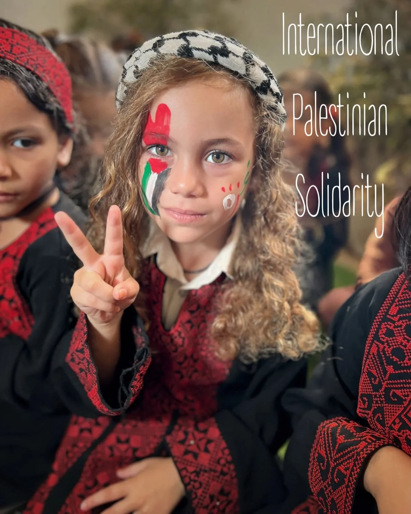 UN International Palestinian Solidarity Day.
We must teach the next generation to solve their differences through peace instead of war. Every child, regardless of race or ethnicity should have the right to live and grow in peace.  Inspire peace today