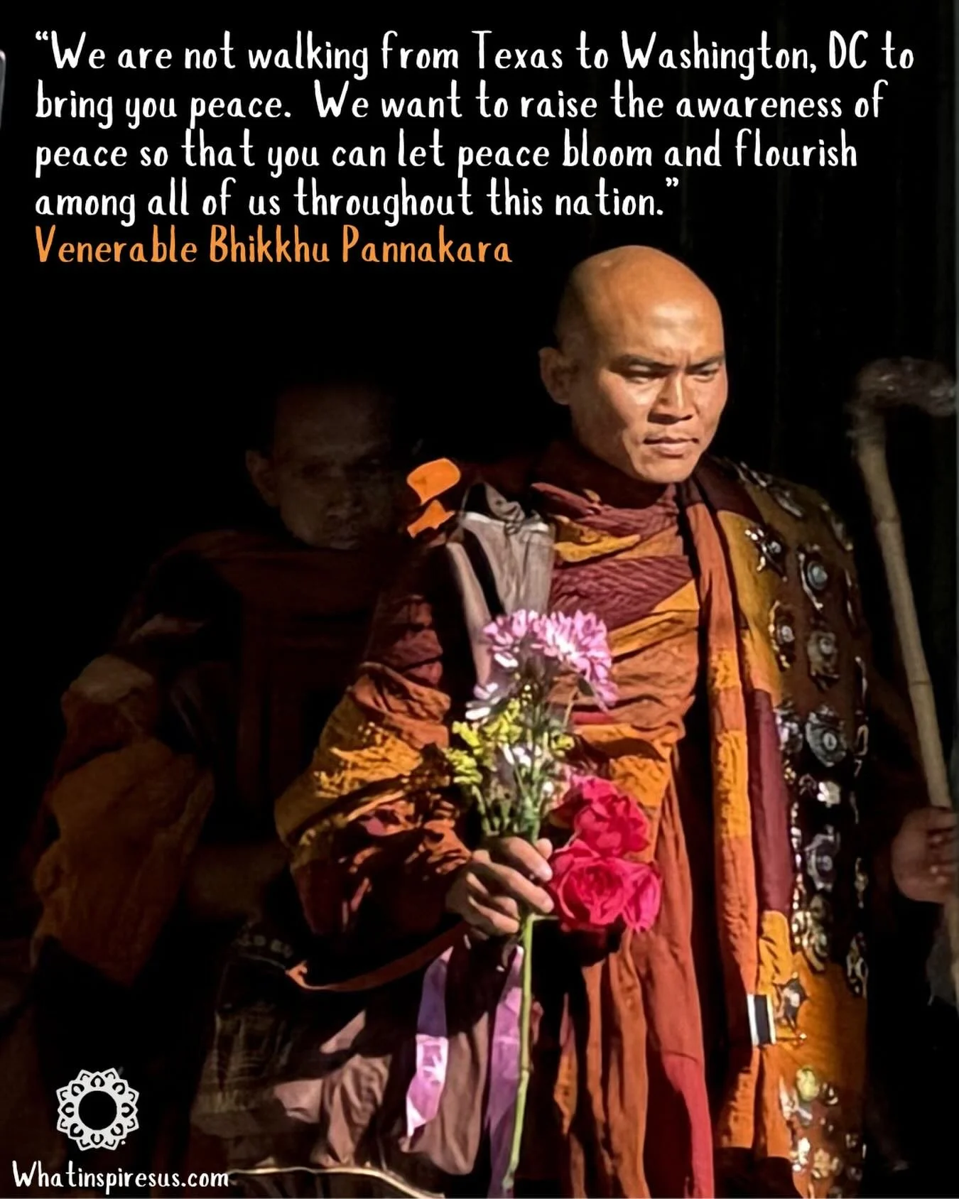 Thank you for your dedication and commitment for peace.  You have inspired the nation and the world to come together and work towards  peace and believe in a brighter future for all of mankind. I promise to inspire others to embrace peace, unity and 