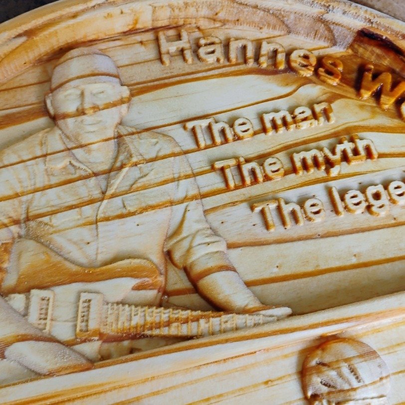 The carve is finished, treated with some oil and a little bit of oil dye. Still a work in process but getting there.

#CNC #CNCcarving #MakersOfInstagram #MakerLife #WorkshopFlow #Woodworking #CreativeDesign #CustomMade #CNCproject #DesignProcess #Ma