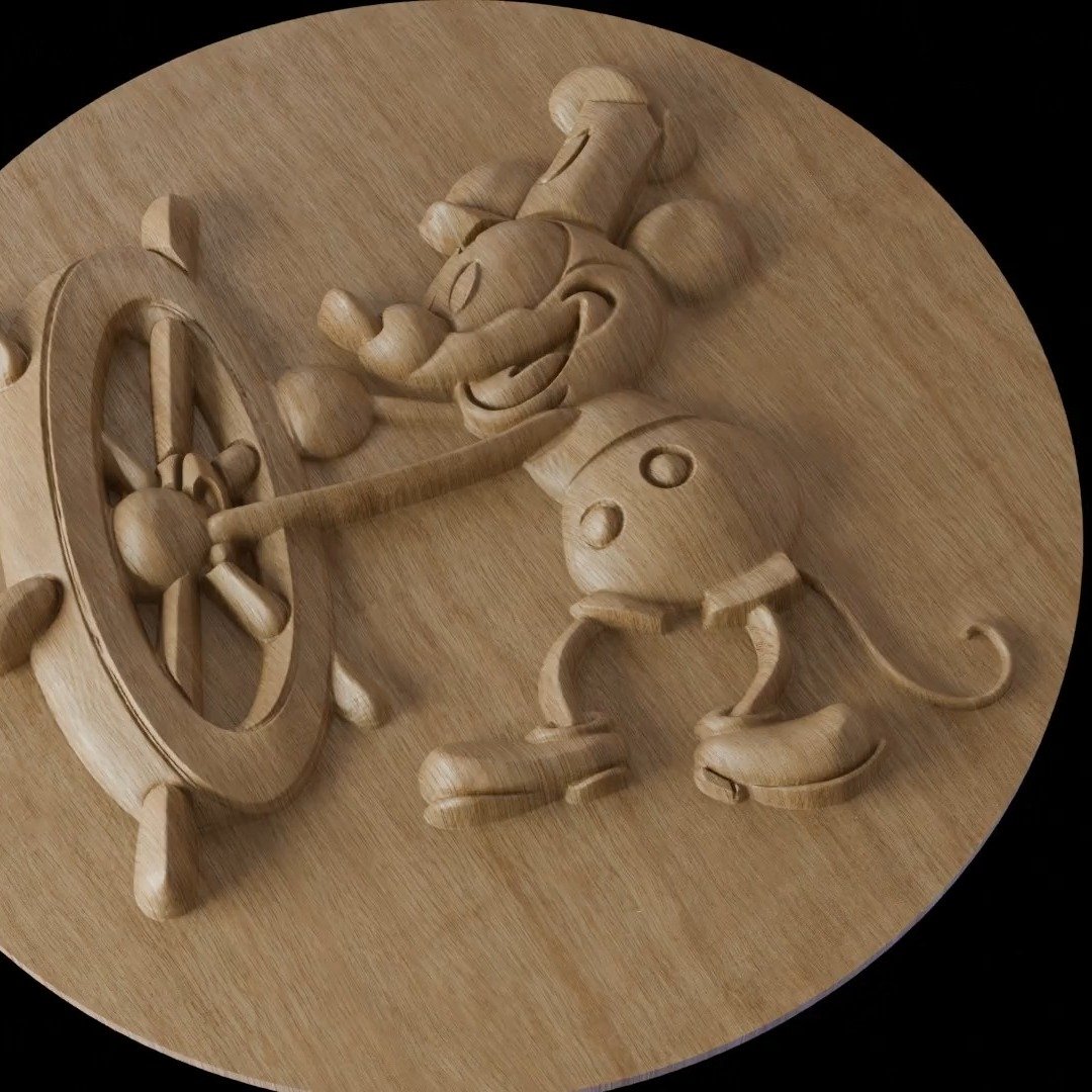 This digital 3D model of the classic cartoon mouse at the ship&rsquo;s wheel is designed for makers, hobbyists, and collectors for their own use, sale, or as gifts to friends. Inspired by the early era of animation, this model makes a great piece for