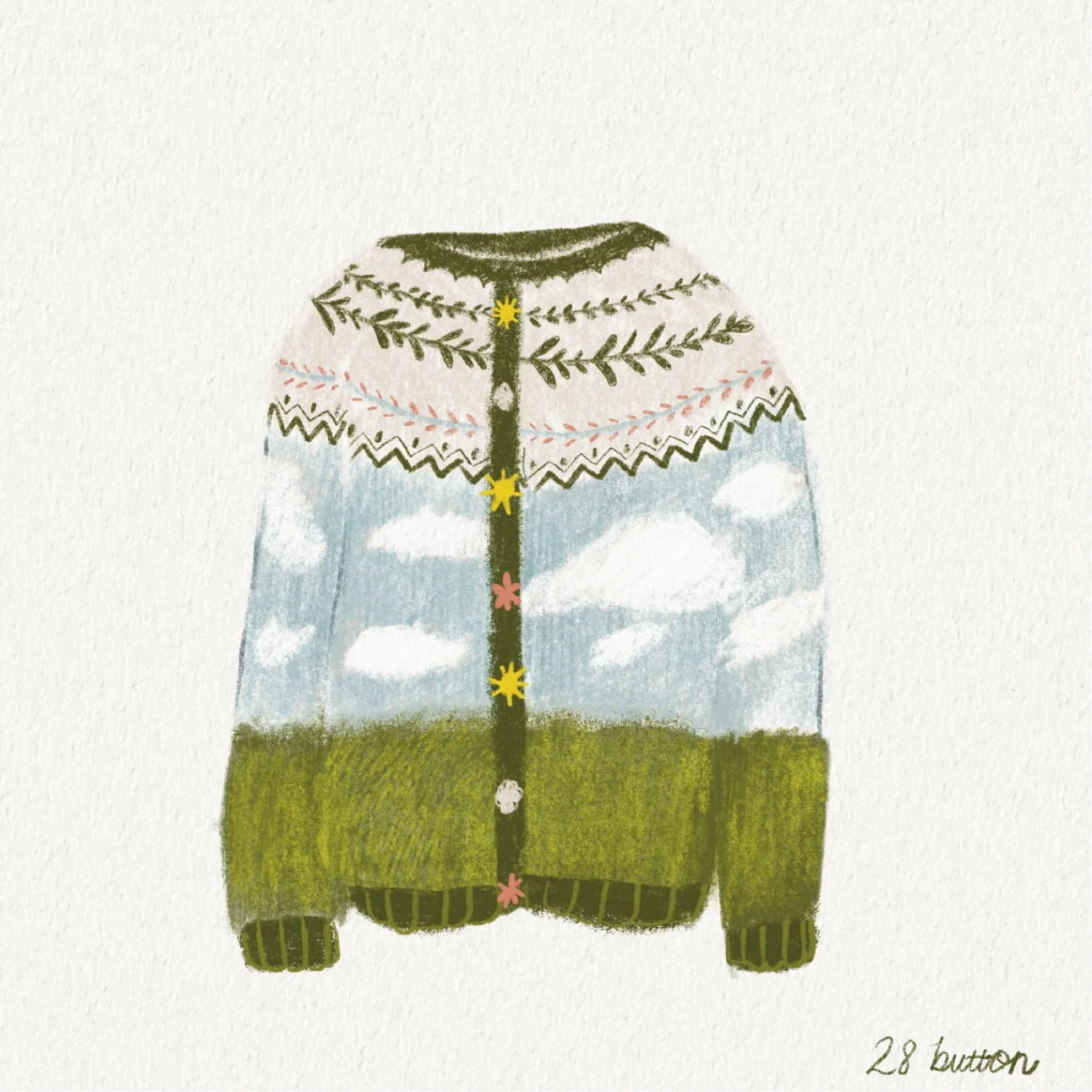 #peachtober day 28/31: button. #peachtober25 #peachtober25button