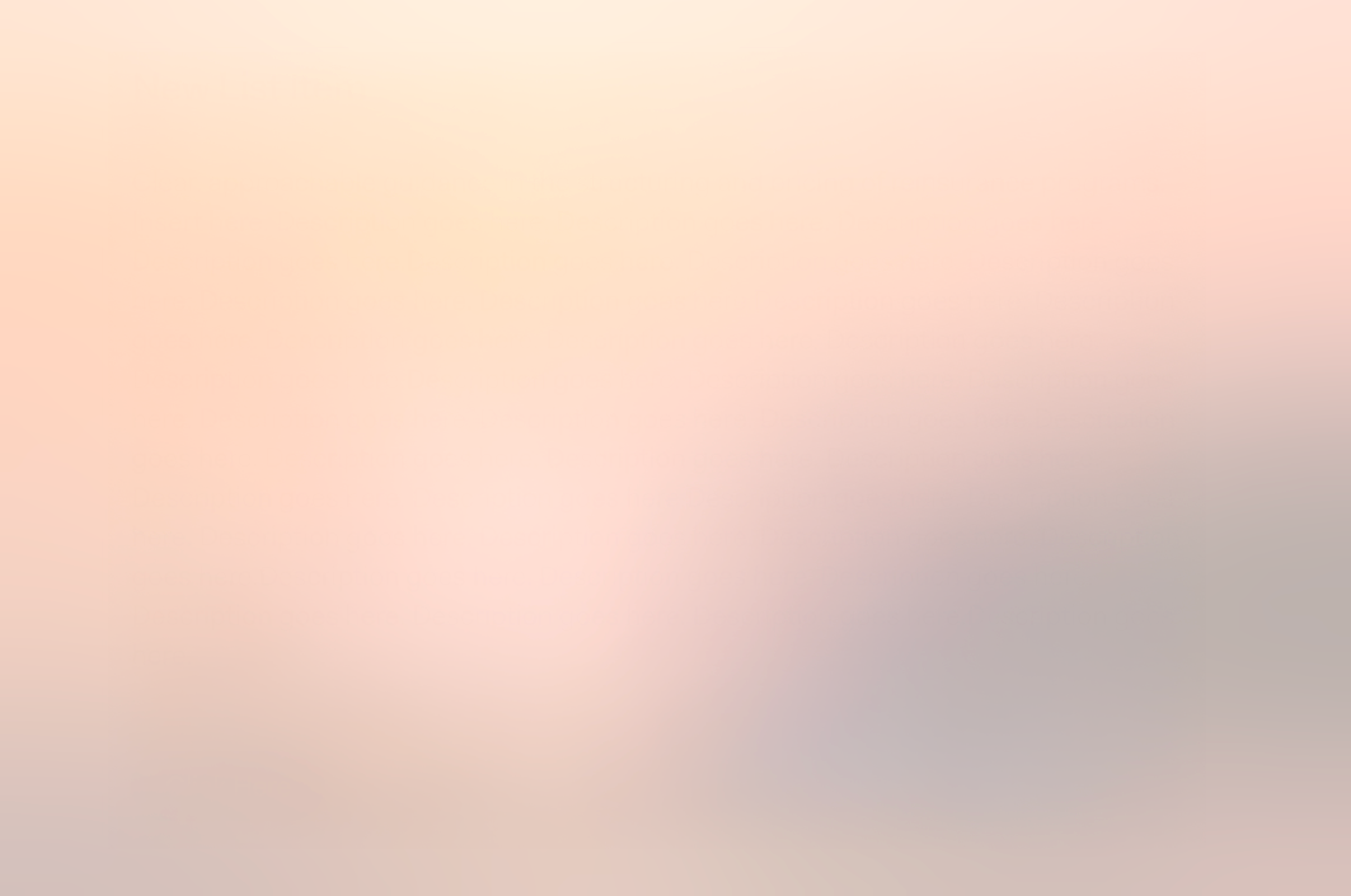 Blurred background with soft pink, peach, and gray tones.