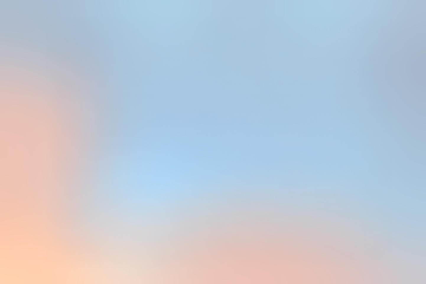 Blurred gradient background with soft pastel colours, including light blue, orange, and beige.