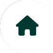 Home icon with a house symbol inside a circle