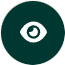 A stylized green eye icon on a dark background.