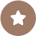 A brown circle with a white star in the center.