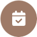 Calendar icon with a checkmark